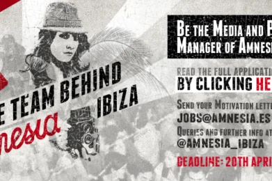 oferta de trabajo amnesia ibiza - isra garcía