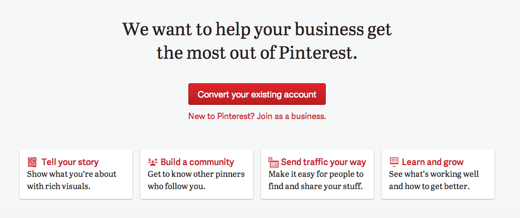 cómo crear una página de empresa en Pinterest