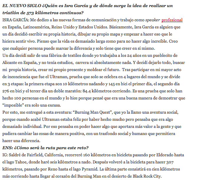 Entrevista isra garcia el nuevo siglo - burning man quest