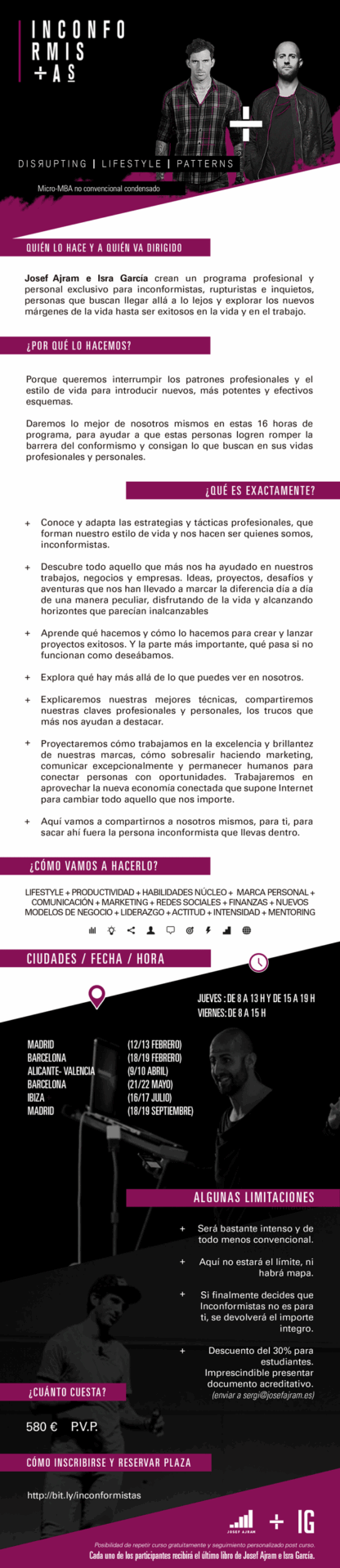 Infografía inconformistas isra garcia josef ajram