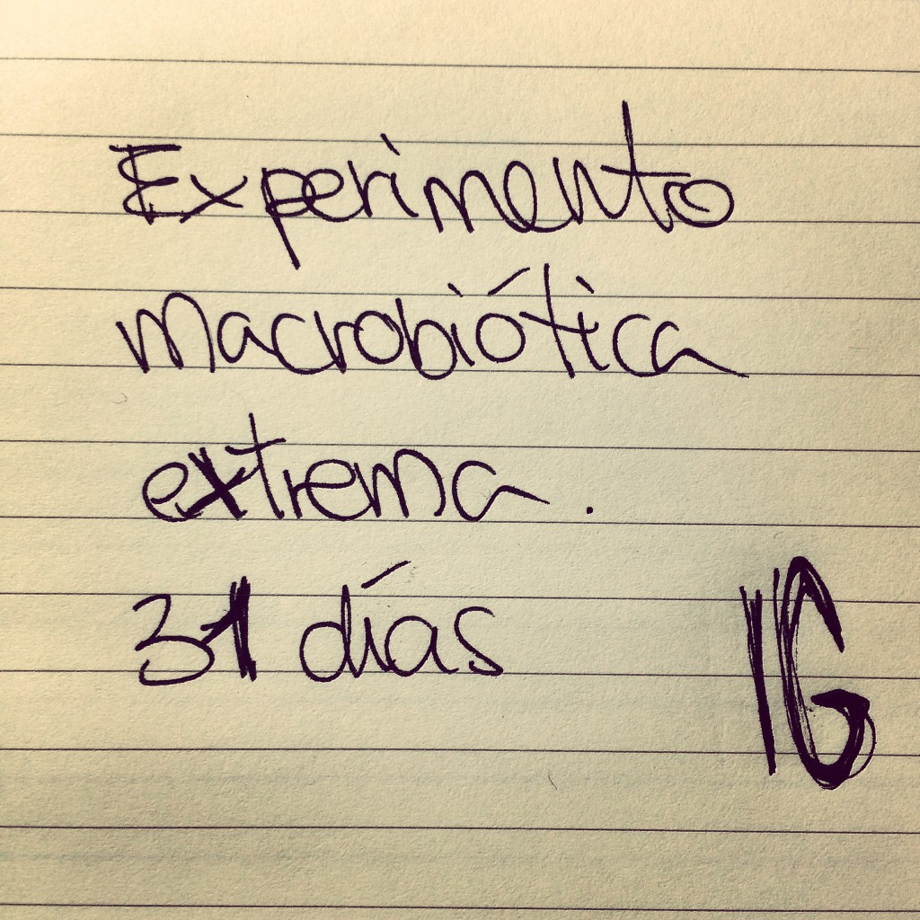 experimento alimentación macrobiótica extrema