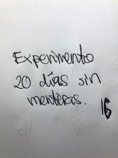 experimento 20 dias sin mentiras