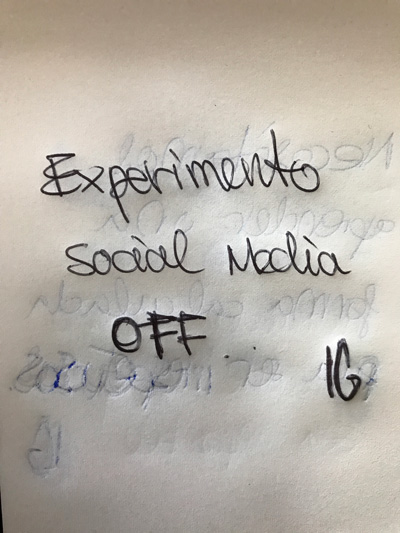 social media off experimento
