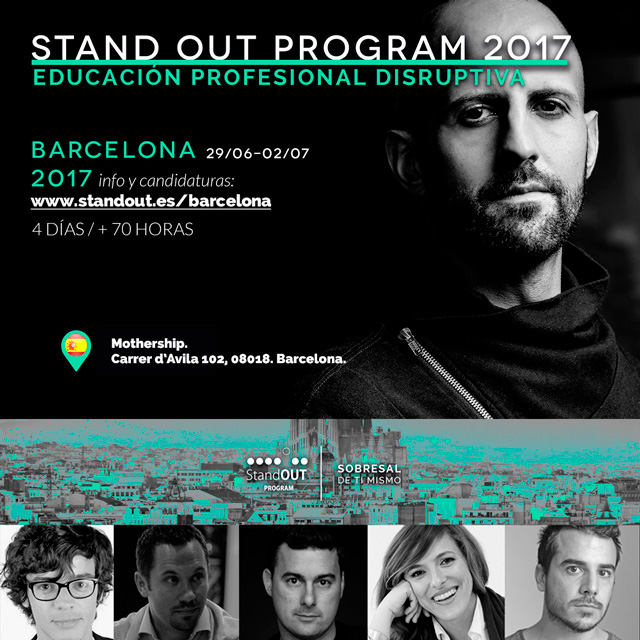 Stand OUT Program Barcelona 2017: educación disruptiva transversal