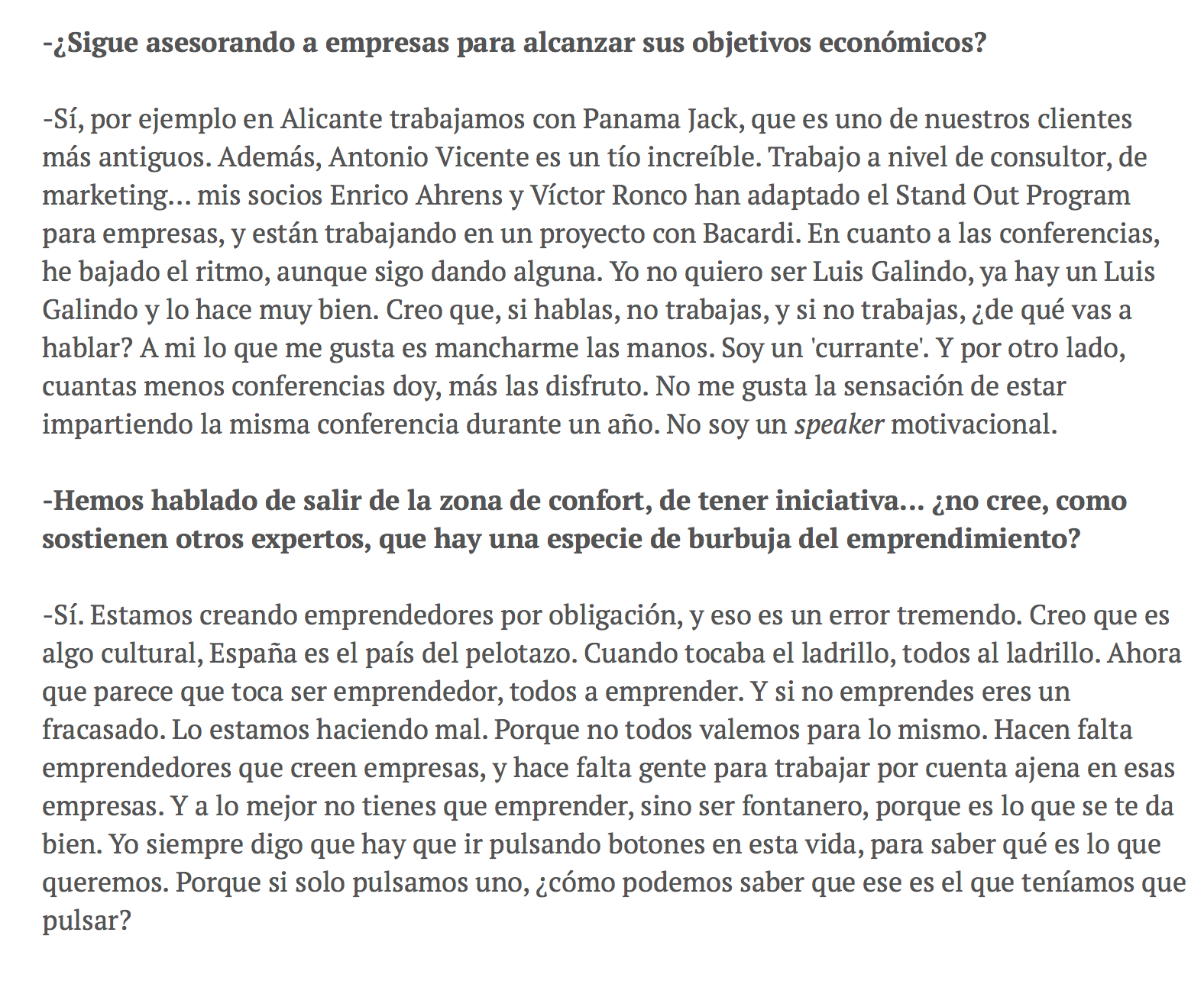 programa de excelencia para desempleados Isra García