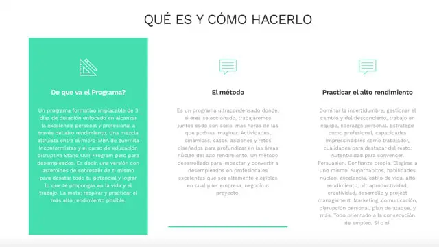 Método Programa de excelencia para personas en desempleo Isra García