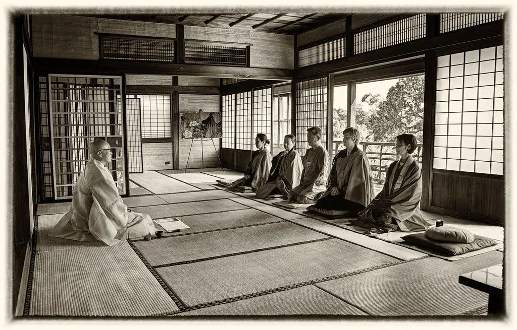 la meditación zen y zazen y la naturaleza buda