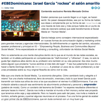 Reportaje en Revista Mercado República Dominicana