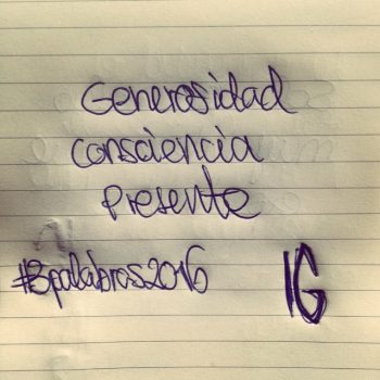 Mis tres palabras para 2016