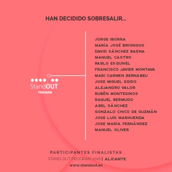 participantes stand out program alicante 2016